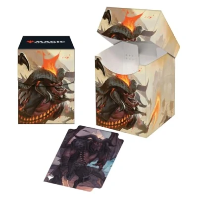 Immagine di Ultra Pro Outlaws of Thunder Junction 100+ Deck Box® Ft. Rakdos for Magic: The Gathering, TCG accessorio da gioco collezione porta carte protettive