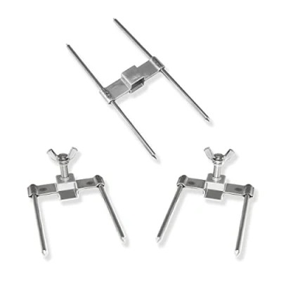 Immagine di GOLDMAN SERVICE Spiedini per girarrosto di Pollo in Acciaio. Utensile a forchetta Griglie Professionali. Sostituzione Universale Spade da 12 mm (3 Pezzi)
