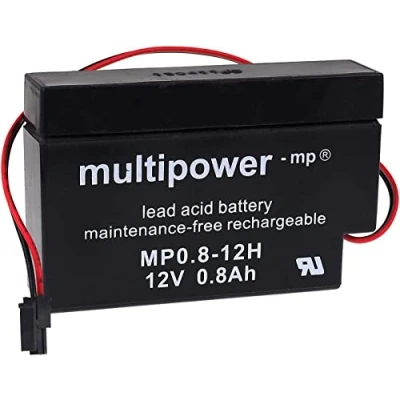 Immagine di akku net Batteria al Piombo (multipower) MP0.8 12H per Tende da Sole Heim &amp; Haus, 12V, Lead Acid