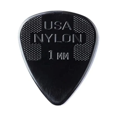 Immagine di Jim Dunlop 44P1.0 Plettri in Nylon Standard, Spessore da 1 mm, 12 Pezzi, Nero
