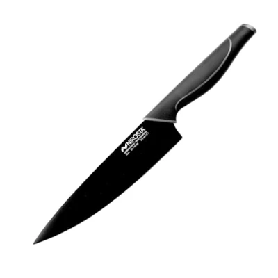 Immagine di Nirosta Coltello Chef, Linea Wave in Acciaio Inossidabile con Rivestimento Antiaderente Nero. Lama