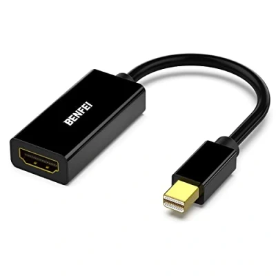 Immagine di BENFEI Adattatore Mini DisplayPort (Thunderbolt 2) a HDMI 4k, Unidirezionale Computer Monitor Per MacBook Air/Pro Microsoft Surface Pro/Dock Proiettore