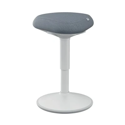 Immagine di Leitz Ergo Active Sgabello Per Posizione Seduta, con Cuscino in Gommapiuma, Altezza Regolabile, Coprisedile Riciclato Post Consumo al 100%, Peso fino a 110 kg, Gamma Ergo, Grigio Chiaro, 65440085