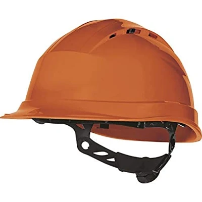 Immagine di Delta Plus QUARTZ 4 Casco di sicurezza, Prese d&#039;aria regolabili con regolazione del rotore, arancione