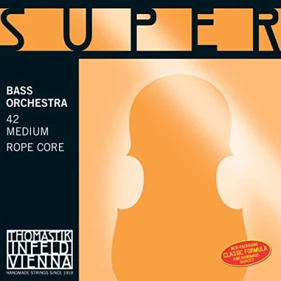 Immagine di Thomastik Corde per Contrabbasso Superflexible nucleo corda accordo d&#039;orchestra Set 4/4 media misura a 1100 mm / 43.3&quot;