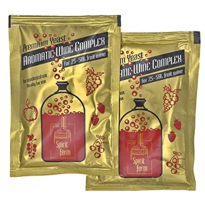 Immagine di 2 x lievito di vino (incl. + sale nutriente del enzimi) 40 g per un massimo 50 litri 15 16% bianco e rosso