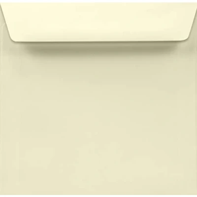 Immagine di Netuno 100 buste lettera quadrata avorio 155x 155 mm 120g Aster Smooth Ivory per compleanni matrimoni inviti partecipazioni volantini pubblicità