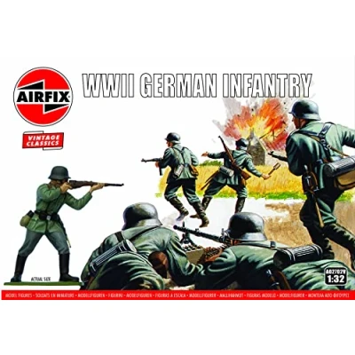 Immagine di Airfix A02702V II Fanteria tedesca Vintage Classics Figures Kit modello in scala 1:32
