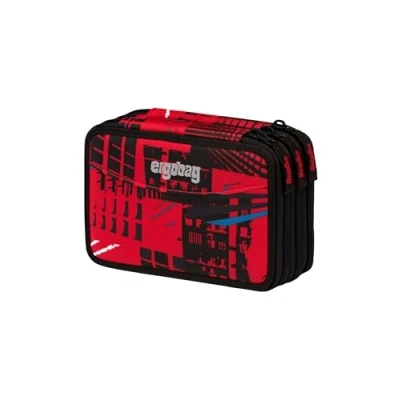Immagine di ergobag Astuccio maxi set da 40 pezzi, matite colorate e pennarelli Lyra, scomparto per monete, righello, forbici FireBear Rosso