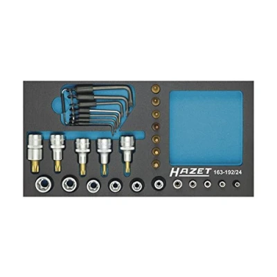Immagine di Hazet Kit inserti a bussola 1/4 (6.3 mm), 1/2 (12.5 mm) 24 parti 163 192/24