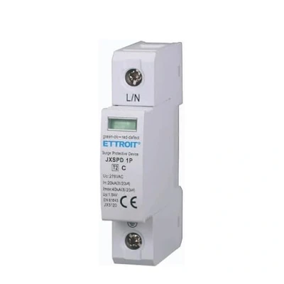Immagine di ETTROIT SCARICATORE LIMITATORE DI SOVRATENSIONE 1 MODULO TIPO T2 1P 20KA 40KA SPD A LIMITAZIONE PER BARRA DIN