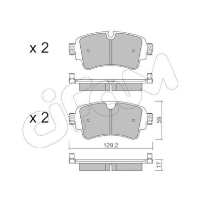 Immagine di CIFAM 822 1129 0 Kit pastiglie freno Predisposto per contatto segnalazione usura AUDI: A4 B9 Avant, Q5, A6 C8 VOLKSWAGEN: Touareg III
