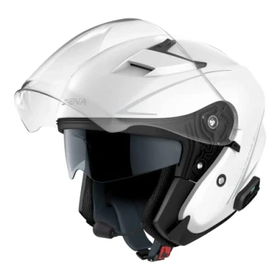 Immagine di Sena Outstar S casco open face con tecnologia Bluetooth Intercom e connettività smartphone (Bianco, XL)