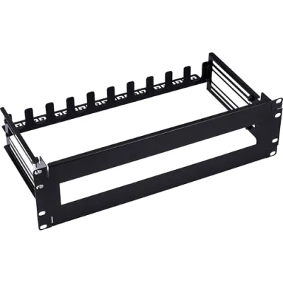 Immagine di InLine® 19106A Interruttore 3U, con guida scorrevole regolabile in profondità, 19&quot;