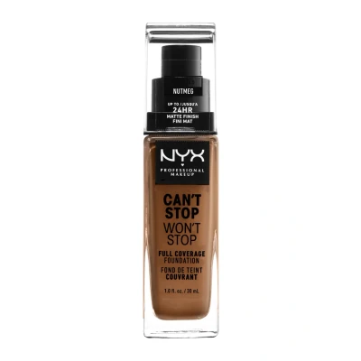 Immagine di NYX Professional Makeup Can&#039;t Stop Won&#039;t Full Coverage Fondotinta Nutmeg 30 ml