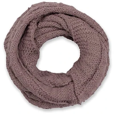 Immagine di styleBREAKER sciarpa scaldacollo in maglia a quadri, ad anello fine tinta unita, invernale maglia, unisex 01018154, colore:Mauve
