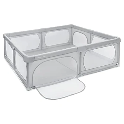 Immagine di Moby System Penna per bambini, con base antiscivolo, stabile, impermeabile, 200 x 180 cm, colore: grigio