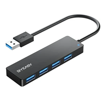 Immagine di BYEASY HUB USB 3.0 4 in 1 Ultra Sottile materiale ABS Sdoppiatore per MacBook Air, Mac Pro/Mini, Windows XP/Vista/ 7/8/ 10, OS, Linux Trasmissione Dati Alta velocità 5 Gbps