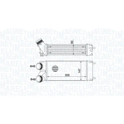 Immagine di MAGNETI MARELLI 351319204670 Intercooler CITROËN: C4 Picasso 1, I Grand Picasso, Berlingo II, PEUGEOT: Partner II Tepee, 3008 I, 308 Hatchback