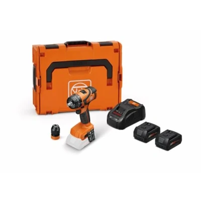 Immagine di FEIN Trapano avvitatore a batteria ABS 18 Q AS Set 5Ah, 2 velocità, Motore brushless e Attacco QuickIN. Perfetto per Forature fino 13 mm Maschiature M10, batterie 18V 5Ah Caricabatteria