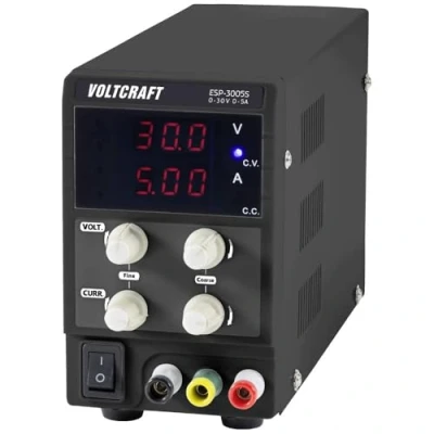 Immagine di VOLTCRAFT ESP 3005S Alimentatore da laboratorio regolabile 0 30 V 5 A 150 W Spina 4 mm Design sottile Num. uscite 1 x