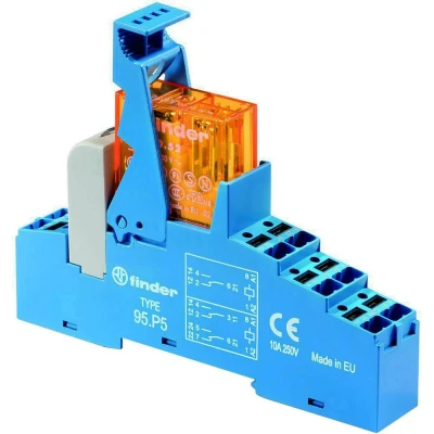 Immagine di Finder 48.P5.7.012.0050 Modulo relè Tensione nom.: 12 V/DC Corrente di commut. max.: 8 A 2 scambi 1 pz.