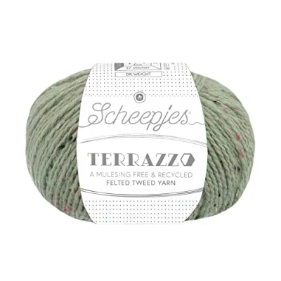 Immagine di Scheepjes Terrazzo Cotone Filato, 70% Lana Senza mulesing 30% Viscosa Riciclata, 756 Guscio d’Uovo, 1x50g