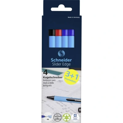 Immagine di Schneider Penna a sfera Slider Edge XB, 4 pezzi, azione 3+1