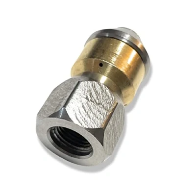 Immagine di Ugello rotante per pulizia tubi 1/8&quot; IG idropulitrice Compatibile con Kärcher, Kränzle, WAP, Nilfisk Alto acciaio inossidabile e ottone, max. 250 bar Rimozione efficiente di blocchi M&amp;M