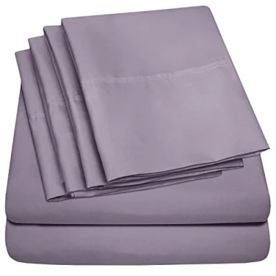 Immagine di lenzuola king Size Set di 6 1500 Supreme Collection in microfibra spazzolata fine 2 federe extra per cuscini, size, prugna