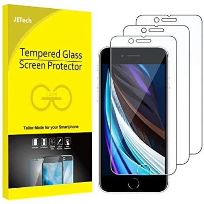 Immagine di JETech Pellicola Protettiva per iPhone SE 3/2 (modello 2022/2020) 4,7&quot; in Vetro Temperato, Pacco da 3