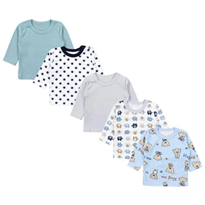 Immagine di TupTam Camicia per Bambino a Maniche Lunghe Pacco da 5, Multicolore 10, 92