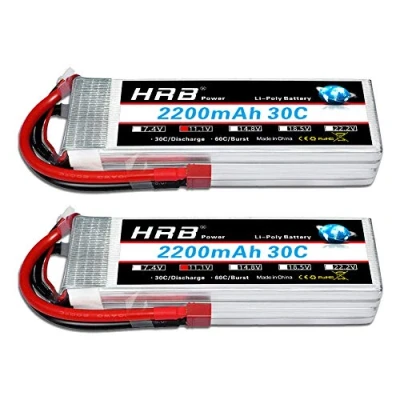 Immagine di HRB 2PCS 11.1V 2200mAh 3S 30C Batteria Lipo con Deans T Plug per RC Car Boat Truck Heli Aeroplano Quadcopter Elicottero Multi motore Hobby Parti fai da te