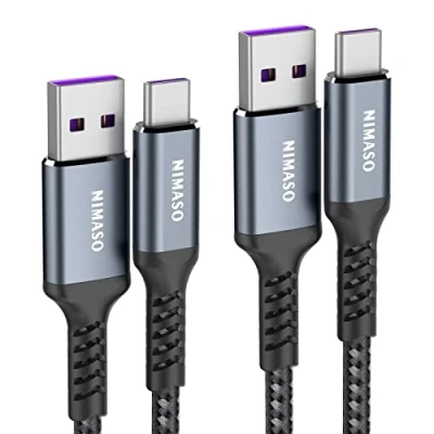 Immagine di NIMASO Huawei Cavo USB C 5A[2Pezzi/2M+2M], Type Supercharge per P40,P40 Pro,P40 Lite,P30 Pro,P30,P20 Lite,P20,Mate 30,Mate 20 Pro, Mate 20,Mate 10, Honor 10 V10
