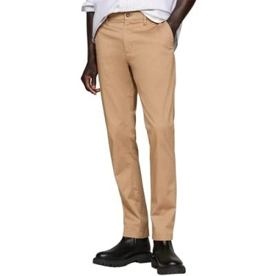 Immagine di Tommy Hilfiger Uomo Pantaloni Chino Bleecker Printed Structure Slim Fit, Beige (Safari Canvas), 32W/32L
