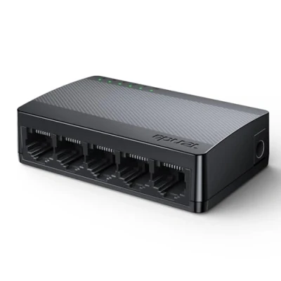 Immagine di Tenda Switch Ethernet 5 Porte Gigabit, Gigabit 10/100/1000 Mbps, Rete con Indicatore LED, Plug &amp; Play, Mini Formato, Montaggio Desktop o a Parete, Guscio di Plastica (SG105 V4.0)