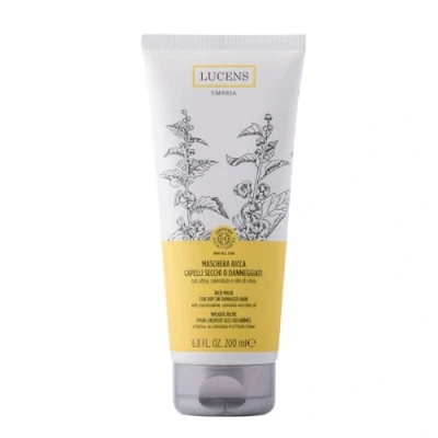 Immagine di Lucens Maschera Ricca Capelli Secchi o Danneggiati, Nutriente e Ristrutturante per Secchi, Sfibrati 200 ml