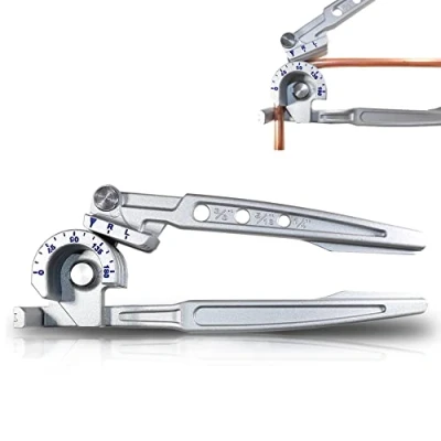 Immagine di GOLDMAN SERVICE Piegatrice Manuale 3 in 1 Curvatrice a 180 Gradi per Tubi Cavi Rame, Alluminio e Ottone. Dimensioni 1/4&quot;, 5/16&quot; 3/8&quot;