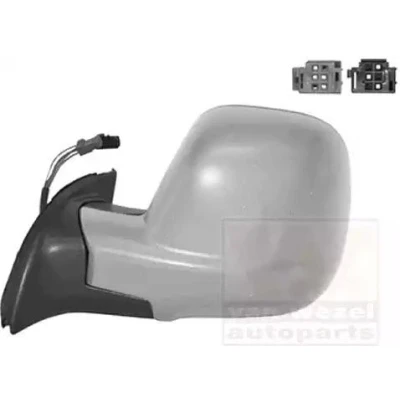 Immagine di Specchio retrovisore esterno Van Wezel 0906817 Sx con la prima mano completo, convesso, per regolazione elettrica specchio, termico