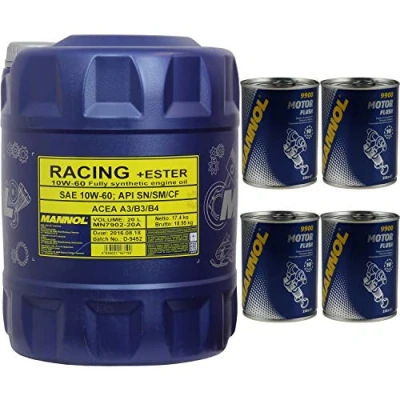 Immagine di 20L MANNOL Racing + Ester 10W 60 API SN/SM/CF olio motore