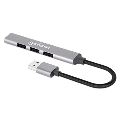 Immagine di Manhattan 168427 4 Porte Hub USB 3.0 Grigio