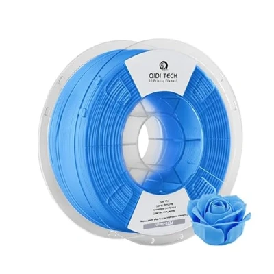 Immagine di QIDI TECH Filamento PETG Tough Stampante 3D, Resistente 1,75mm, di Stampa 3D 1Kg (2,2 lbs), Adatto per la ad Alta Velocità, Blu