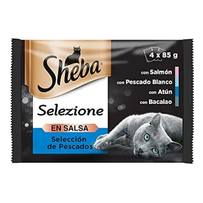 Immagine di Sheba Selezione Multipack Wet Food Bags in Sauce for Cats Selection Fish (Pack of 13 x 4 85 g)