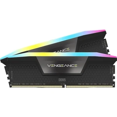 Immagine di CORSAIR VENGEANCE RGB DDR5 RAM 32GB (2x16GB) 6200MHz CL36 Intel XMP Compatibile iCUE Memoria per Computer Nero (CMH32GX5M2E6200C36)