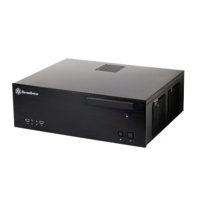 Immagine di SilverStone SST GD04B USB 3.0 Cabinet Grandia HTPC formato mATX , High Airflow Performance, nero
