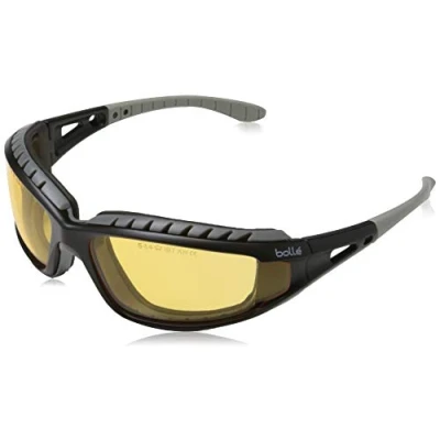 Immagine di Bolle TRACPSJ Occhiali con montatura in nylon, lenti anti graffio e antinebbia, nero/giallo