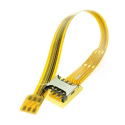 Immagine di CableCC cavo di prolunga da micro SIM a nano SIM, maschio femmina, morbido piatto FPC, 10 cm