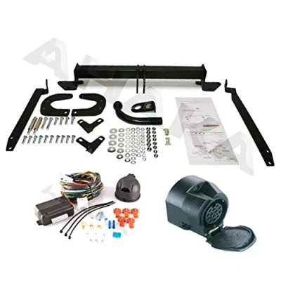 Immagine di AHK Gancio di traino con kit elettrico a 13 poli per Citroen Jumpy II / Fiat Scudo Peugeot Expert 07, dispositivo sospensione rigido, testa sfera avvitata