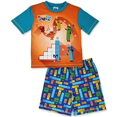Immagine di Numberblocks /Alphablocks Pigiama corto unisex, Arancione, 4 5 anni