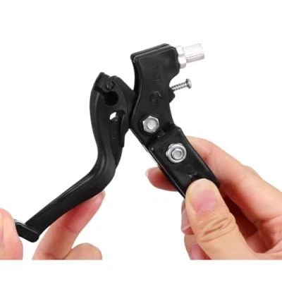 Immagine di Wakauto 1 paio di leve del freno per bicicletta, bambini, colore blu, nero, leva in alluminio, 2,2 cm (nero)